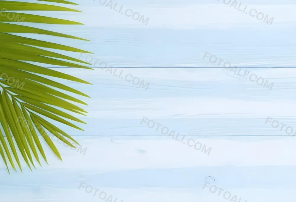 Freepik Edit 3d Model A Green Palm Leaf On The Left Side Of A B 3 C992