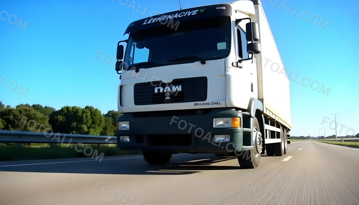 Freepik Edit White Semi Truck On The Road The Truck Is Carrying 4f95