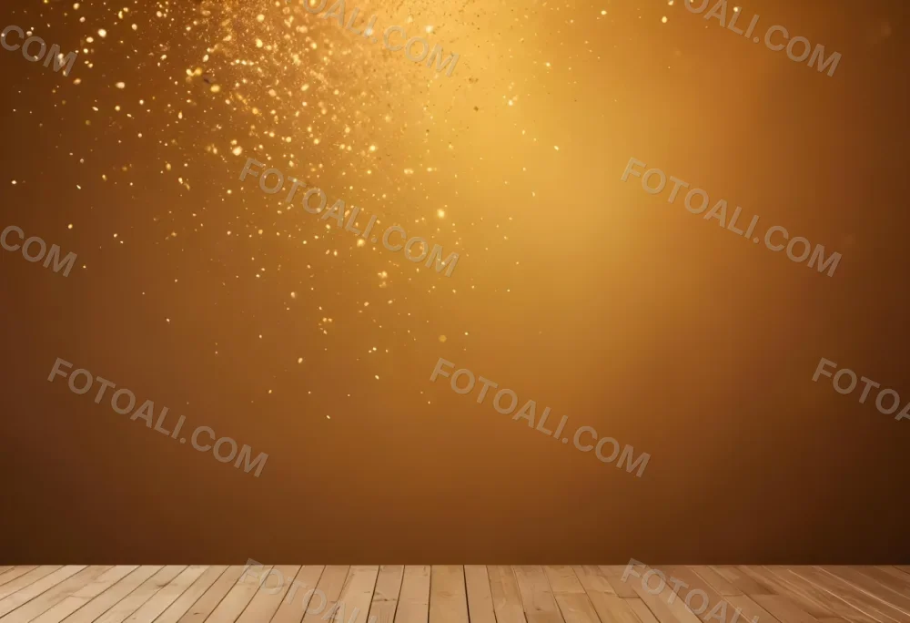 Glittering Golden Particles On A Warm Amber Colored Background 13 6170