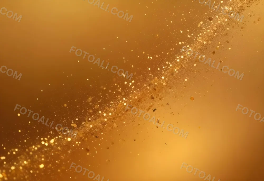 Glittering Golden Particles On A Warm Amber Colored Background 16 Cc2d