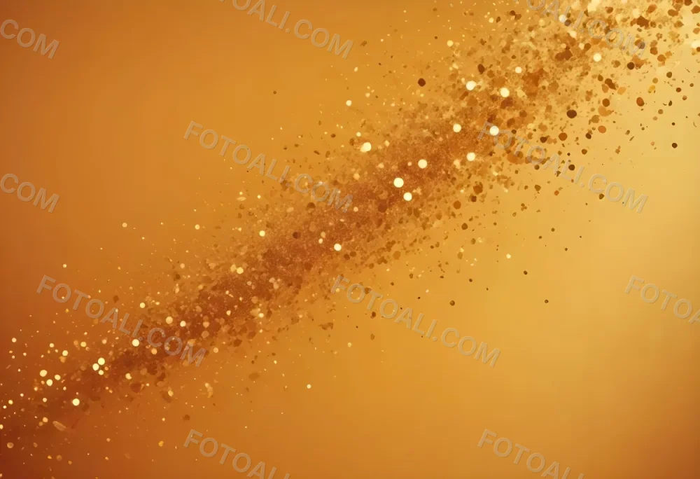 Glittering Golden Particles On A Warm Amber Colored Background 26 83a7