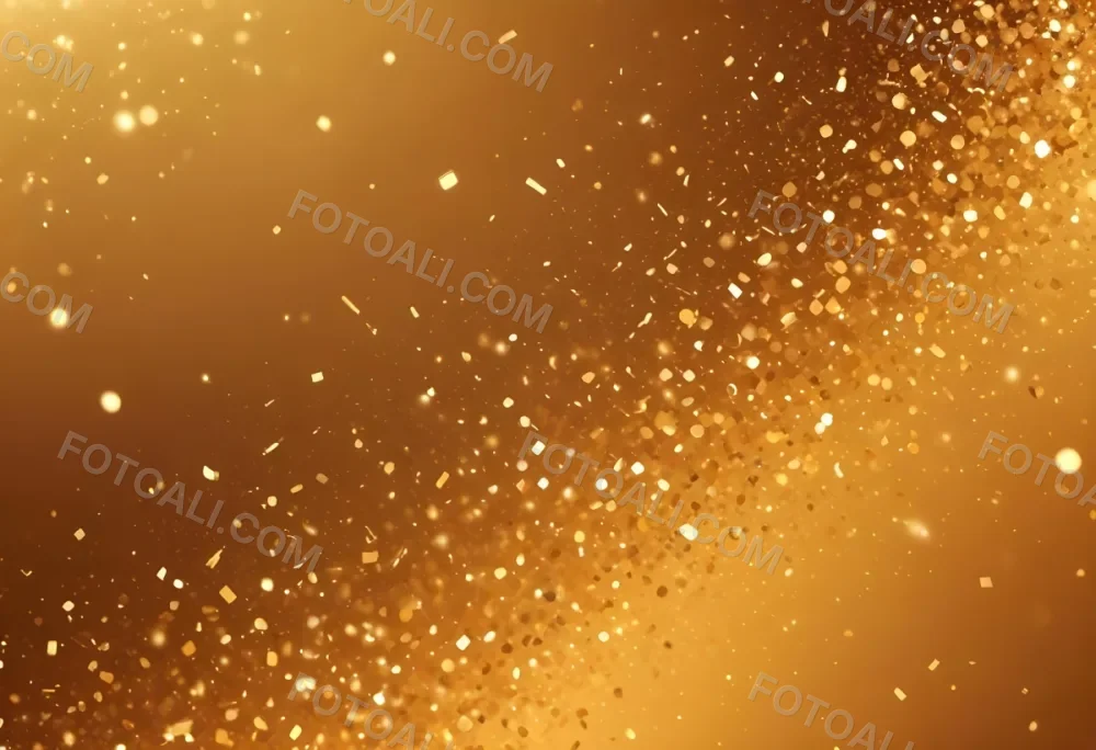 Glittering Golden Particles On A Warm Amber Colored Background 33 709c