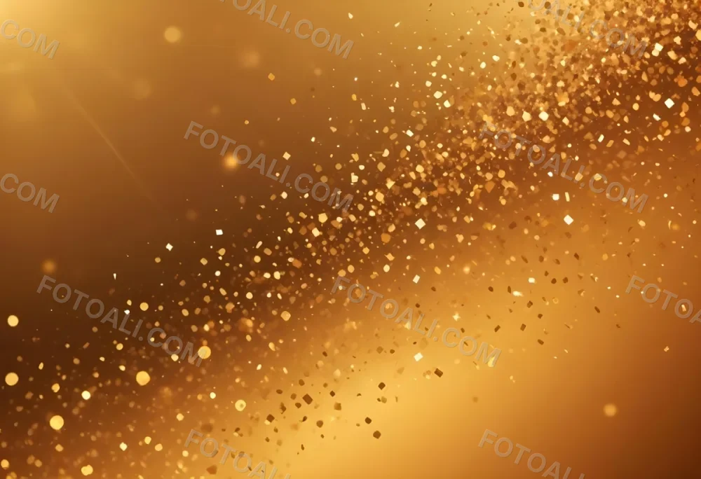 Glittering Golden Particles On A Warm Amber Colored Background 34 Af68