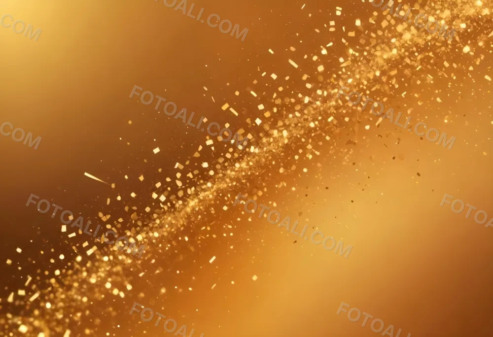 Glittering Golden Particles On A Warm Amber Colored Background 37 85e0