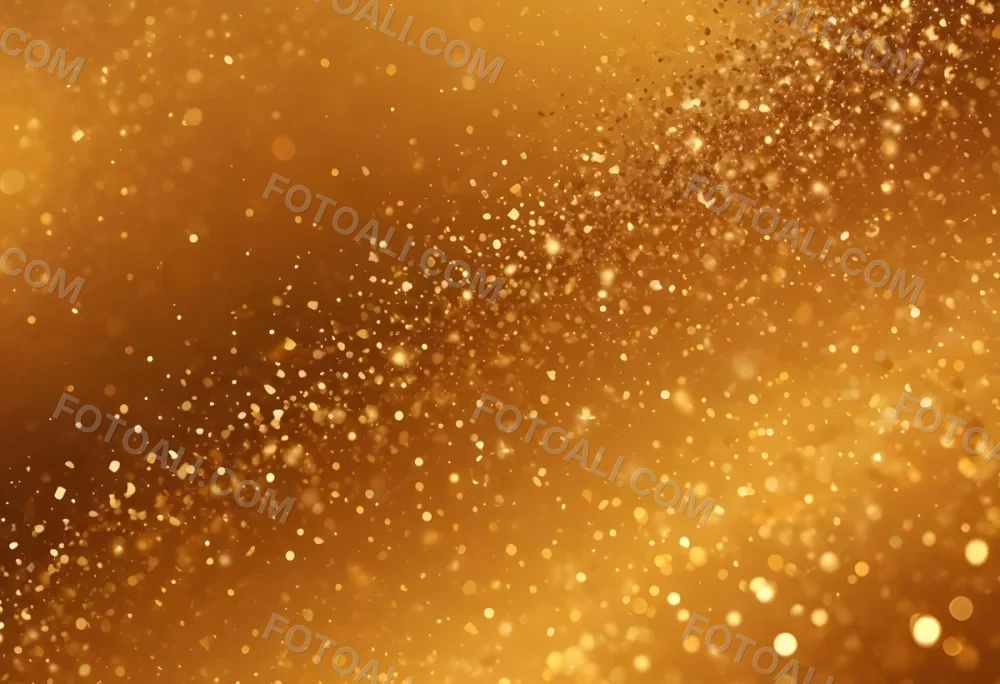 Glittering Golden Particles On A Warm Amber Colored Background 38 Dd5b