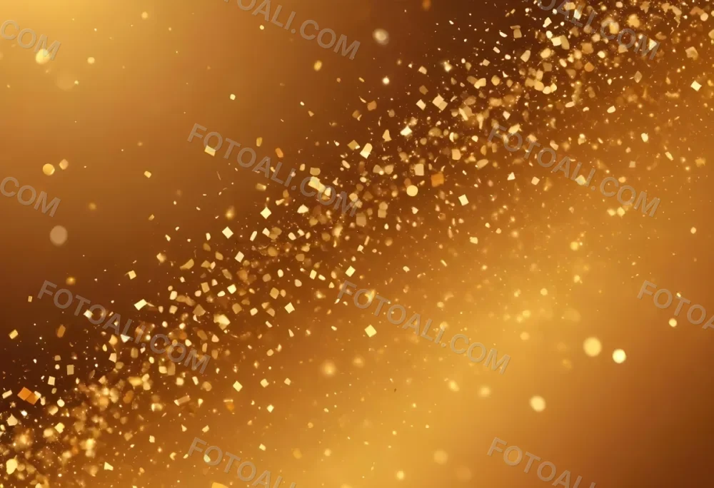 Glittering Golden Particles On A Warm Amber Colored Background 39 6b33