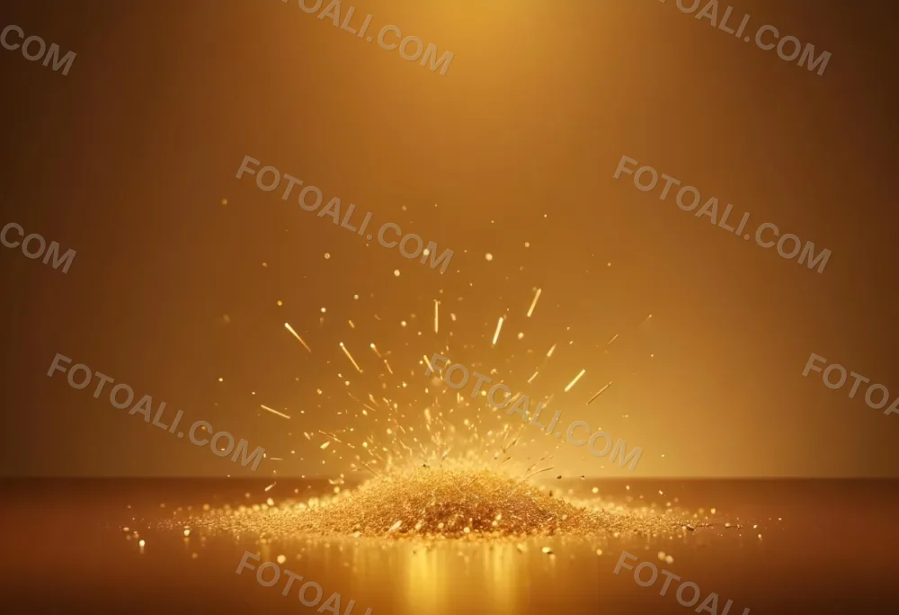 Glittering Golden Particles On A Warm Amber Colored Background 4 D0d4