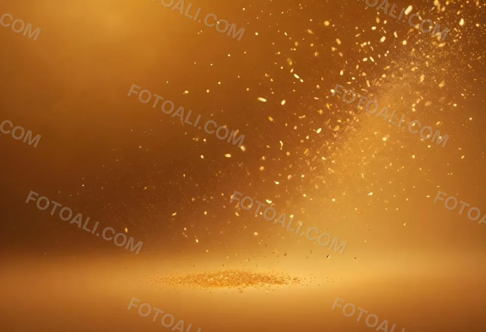 Glittering Golden Particles On A Warm Amber Colored Background 7 54c6