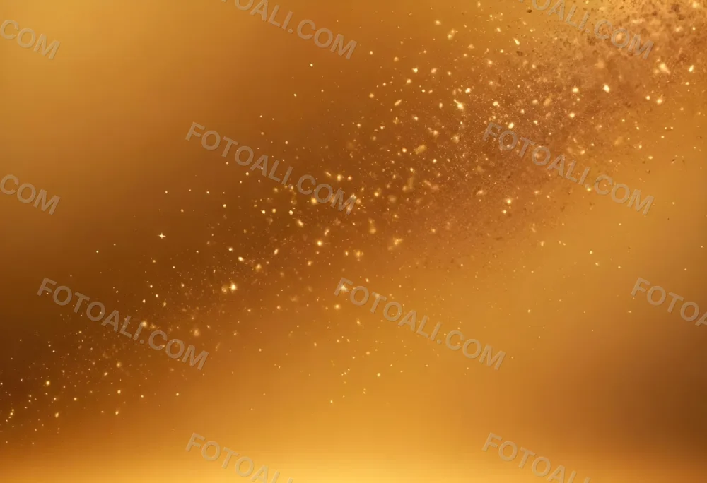 Glittering Golden Particles On A Warm Amber Colored Background 8 A9c1