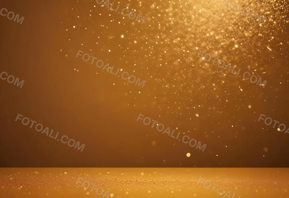 Glittering Golden Particles On A Warm Amber Colored Background 9 6519
