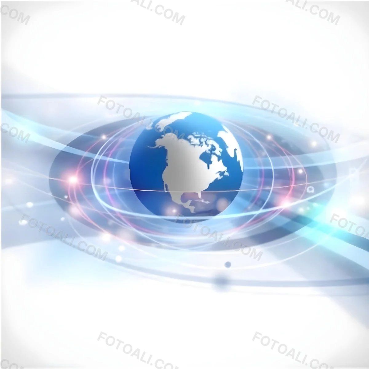 Globe With A Blue And White Color Scheme Surrounded By Abstract Geometric Shapes And Lines Creating A Sense Of Connectivity And Technology Against A Blue Background 30 1320