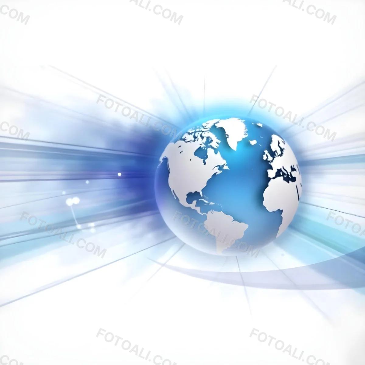 Globe With A Blue And White Color Scheme Surrounded By Abstract Geometric Shapes And Lines Creating A Sense Of Connectivity And Technology Against A Blue Background 31 E304