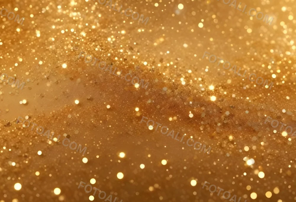 Golden Glitter Background With Shimmering Sparkles 45 B04e