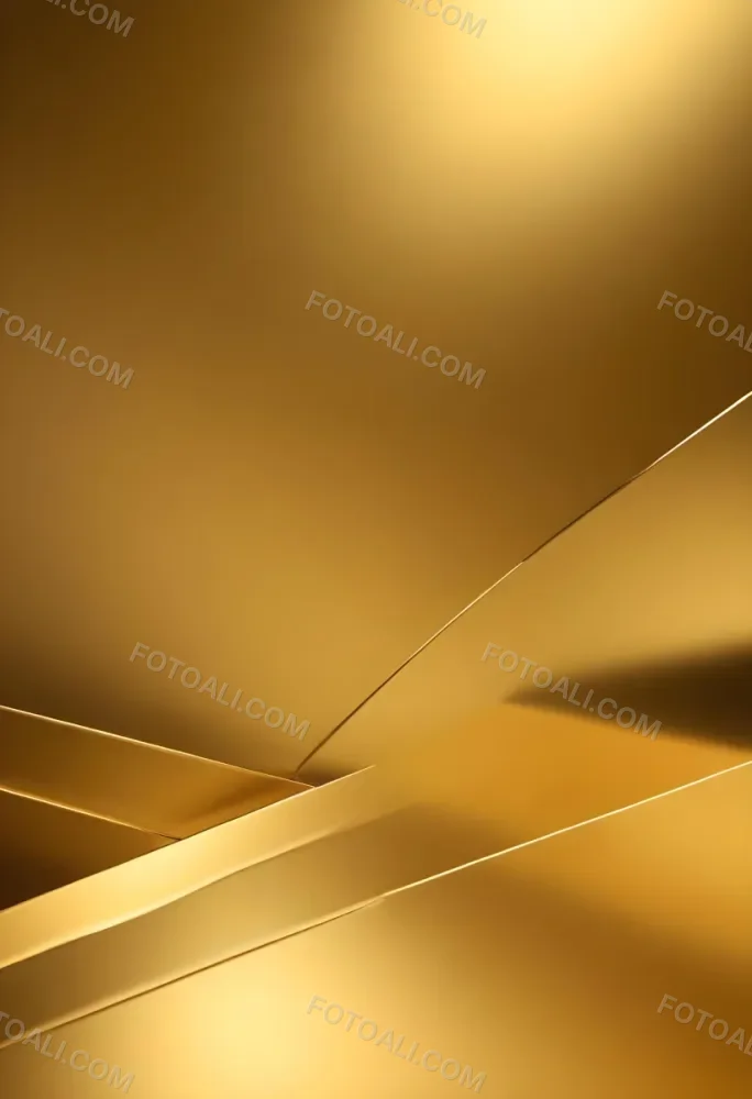 Golden Metallic Surface With Diagonal Lines And Reflections 44 997b