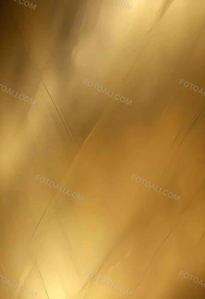 Golden Metallic Surface With Diagonal Lines And Reflections 67 D040