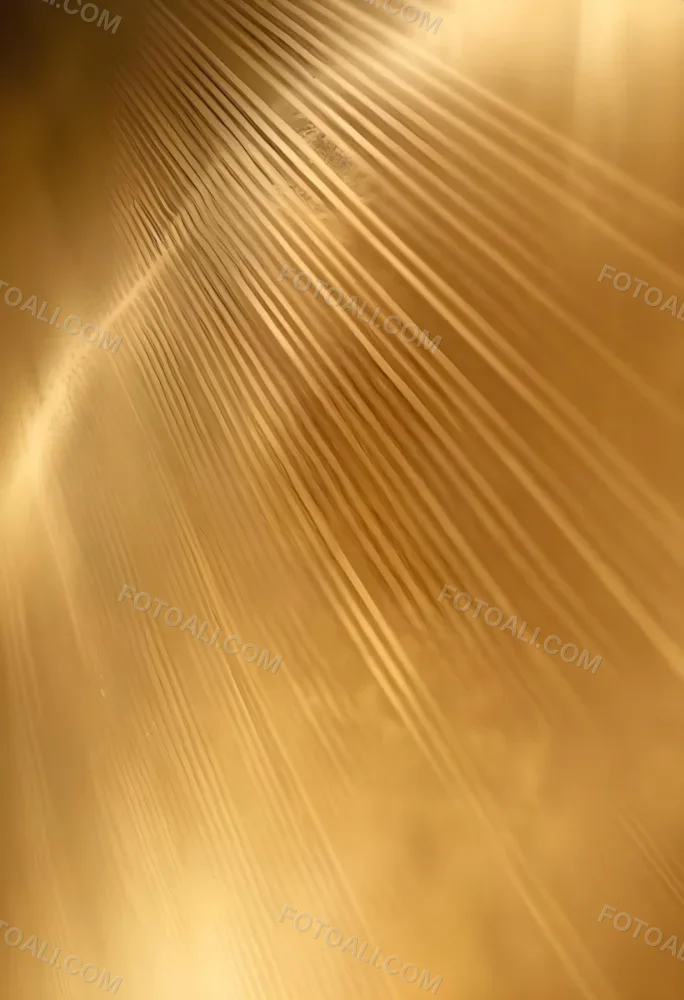 Golden Metallic Surface With Diagonal Lines And Reflections 70 A684