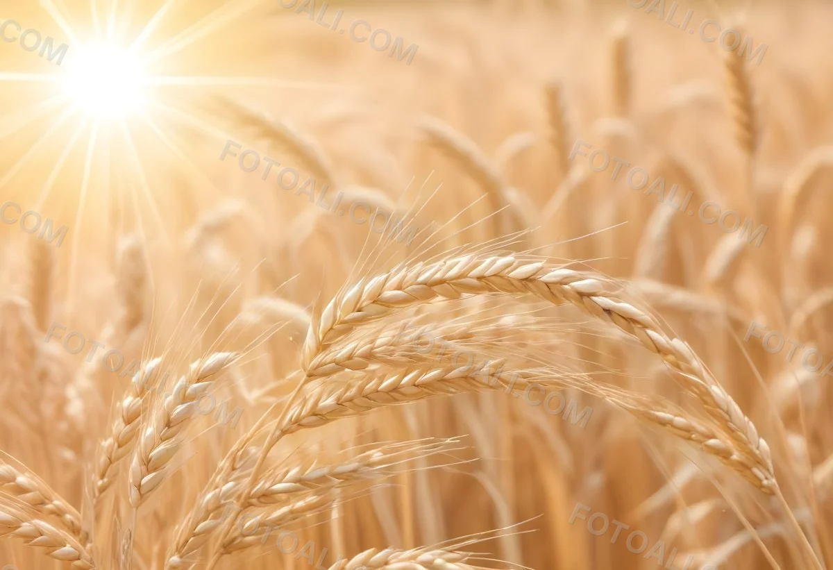 Golden Wheat Stalks Illuminated By Sunlight With A Soft Blurred Background Of More Wheat The Light Creates A Warm Glowing Effect 8 B2e6