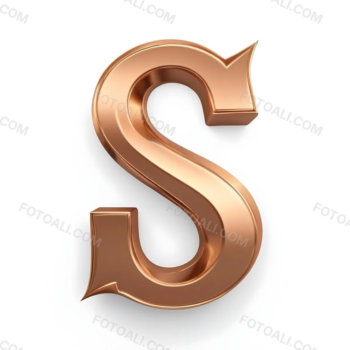 Goldensilverbronzeblackrose Goldplatinumcopper Letter S On A White Background Shiny Elegant Simple Smooth Surface Rounded Edges Three Dimensional Metallic Texture Bright Light Clean Design Simple 1 Acc4