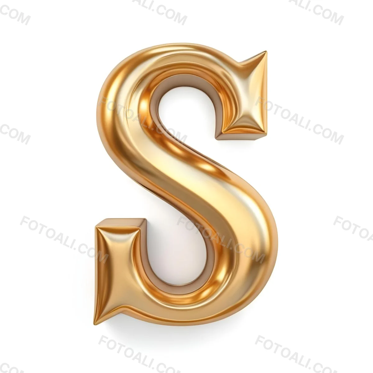 Goldensilverbronzeblackrose Goldplatinumcopper Letter S On A White Background Shiny Elegant Simple Smooth Surface Rounded Edges Three Dimensional Metallic Texture Bright Light Clean Design Simple 21 Ea64