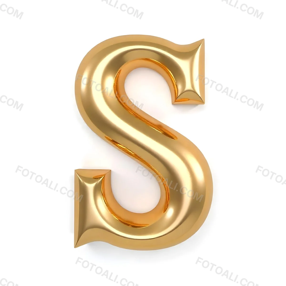Goldensilverbronzeblackrose Goldplatinumcopper Letter S On A White Background Shiny Elegant Simple Smooth Surface Rounded Edges Three Dimensional Metallic Texture Bright Light Clean Design Simple 34 940a