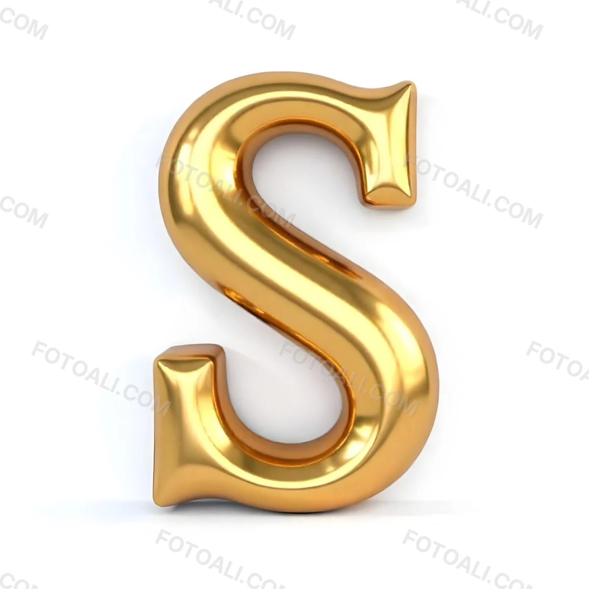 Goldensilverbronzeblackrose Goldplatinumcopper Letter S On A White Background Shiny Elegant Simple Smooth Surface Rounded Edges Three Dimensional Metallic Texture Bright Light Clean Design Simple 39 7392