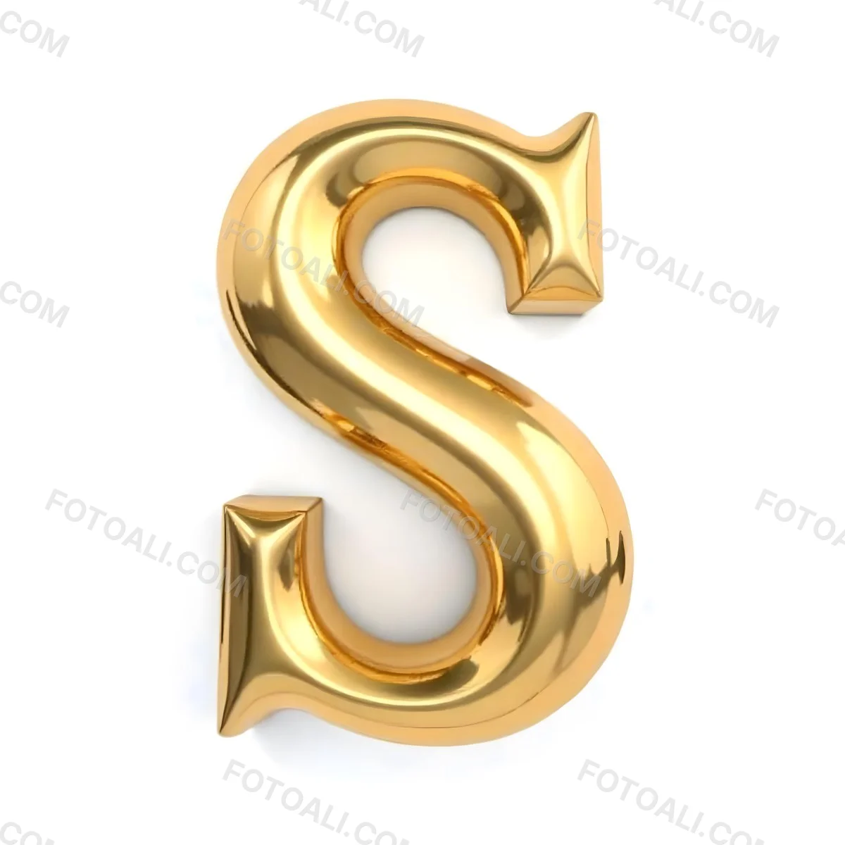 Goldensilverbronzeblackrose Goldplatinumcopper Letter S On A White Background Shiny Elegant Simple Smooth Surface Rounded Edges Three Dimensional Metallic Texture Bright Light Clean Design Simple 40 E23e