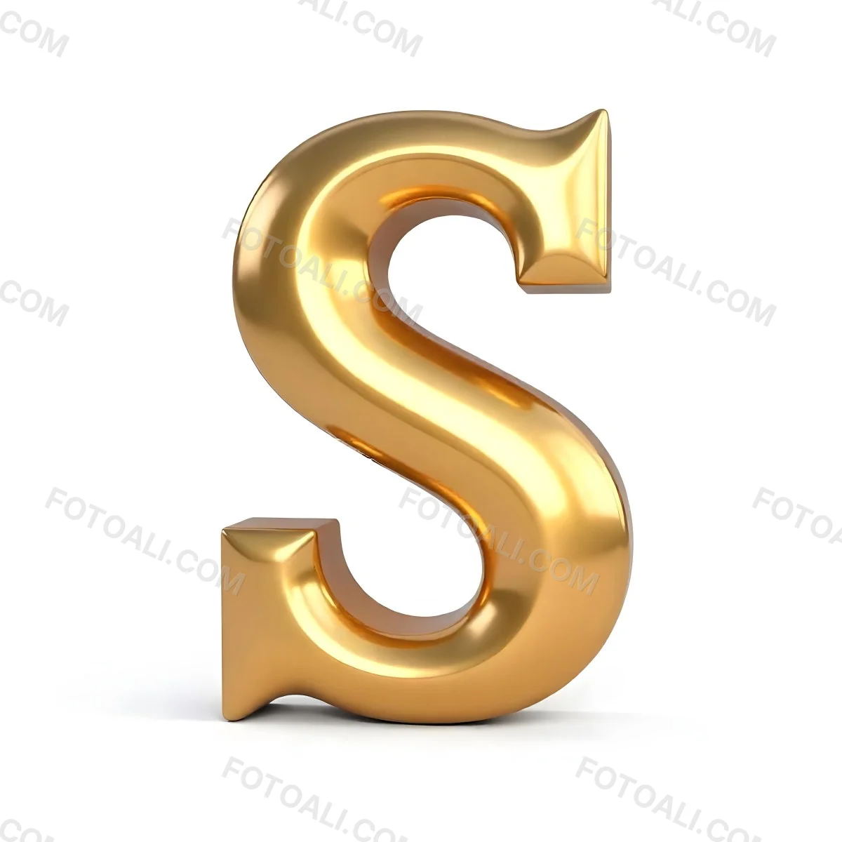 Goldensilverbronzeblackrose Goldplatinumcopper Letter S On A White Background Shiny Elegant Simple Smooth Surface Rounded Edges Three Dimensional Metallic Texture Bright Light Clean Design Simple 41 C7e9