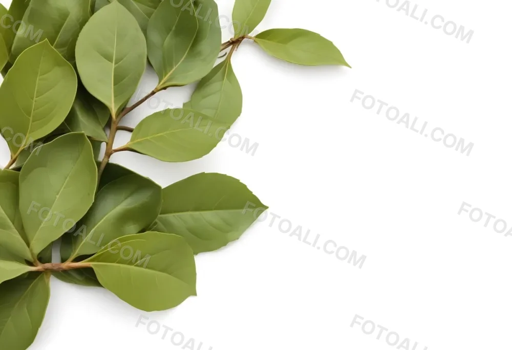 Green Bay Leaves On A White Background 16 9fcf