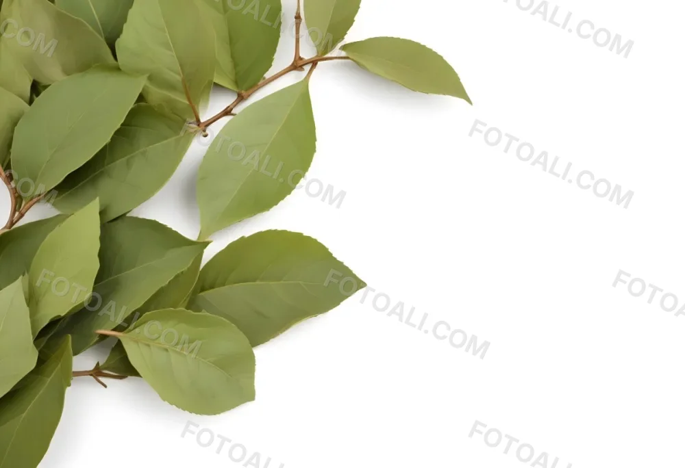 Green Bay Leaves On A White Background 18 F07a