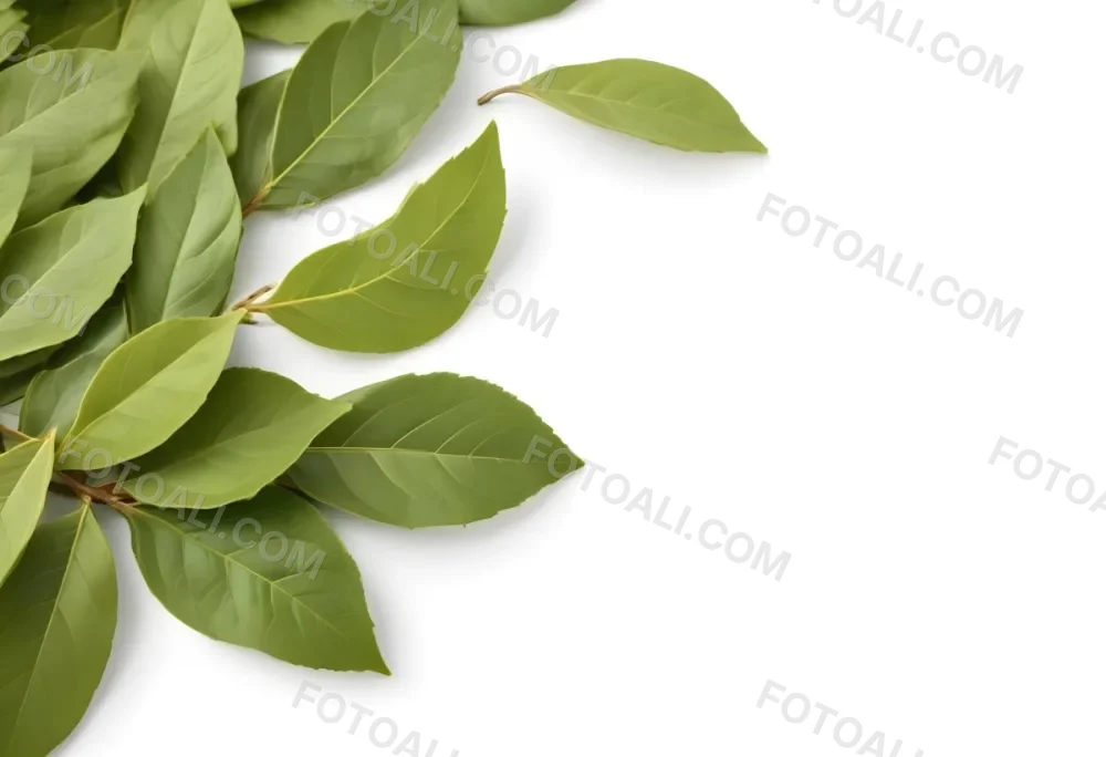 Green Bay Leaves On A White Background 22 Fd47