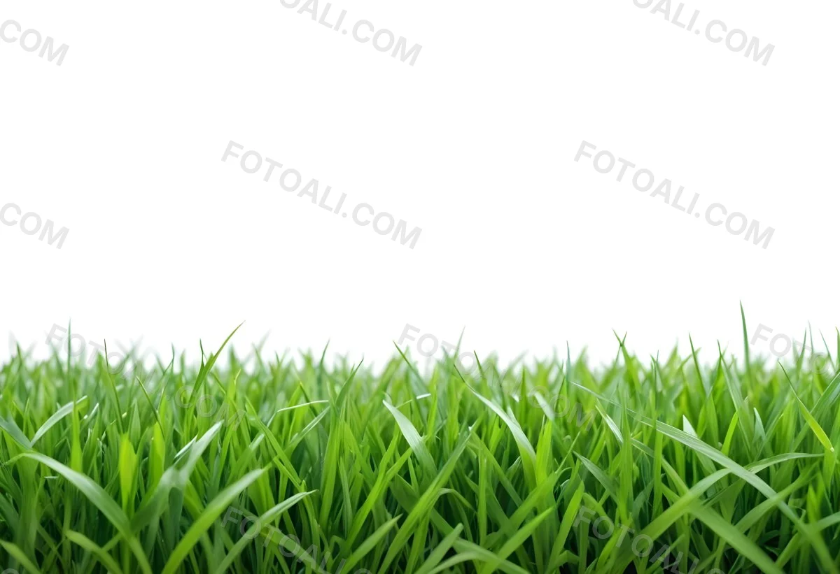 Green Grass Field With A White Background Vibrant Colors Close Up Shot Natural Light Clear Focus Fresh And Lush Appearance Well Maintained Lawn 1 F3af