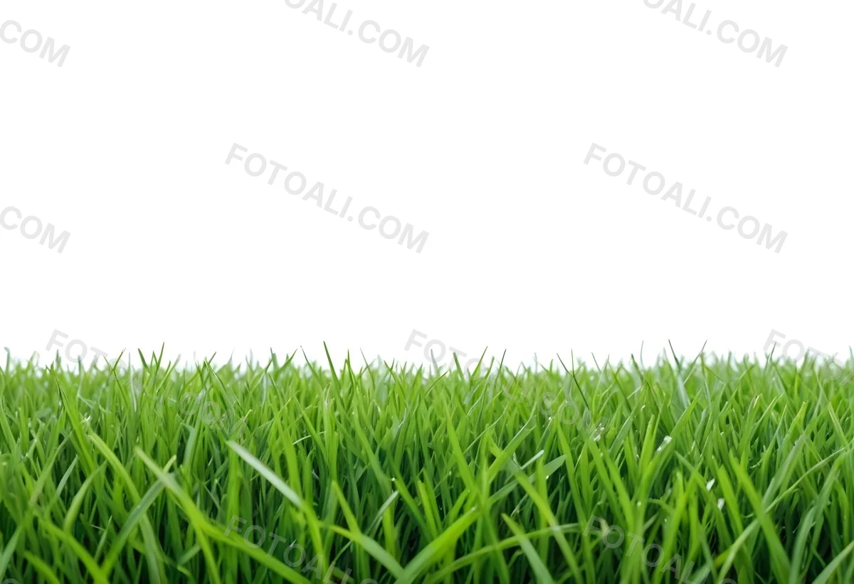 Green Grass Field With A White Background Vibrant Colors Close Up Shot Natural Light Clear Focus Fresh And Lush Appearance Well Maintained Lawn 13 0826