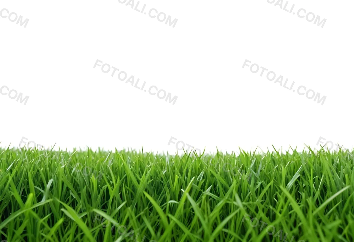 Green Grass Field With A White Background Vibrant Colors Close Up Shot Natural Light Clear Focus Fresh And Lush Appearance Well Maintained Lawn 20 3e09