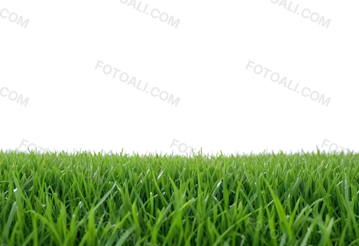 Green Grass Field With A White Background Vibrant Colors Close Up Shot Natural Light Clear Focus Fresh And Lush Appearance Well Maintained Lawn 23 A396