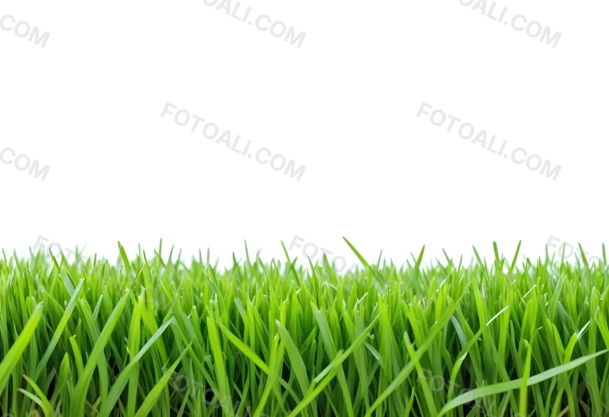 Green Grass Field With A White Background Vibrant Colors Close Up Shot Natural Light Clear Focus Fresh And Lush Appearance Well Maintained Lawn 4 5379