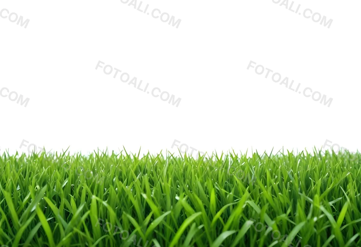 Green Grass Field With A White Background Vibrant Colors Close Up Shot Natural Light Clear Focus Fresh And Lush Appearance Well Maintained Lawn 5 5ecd