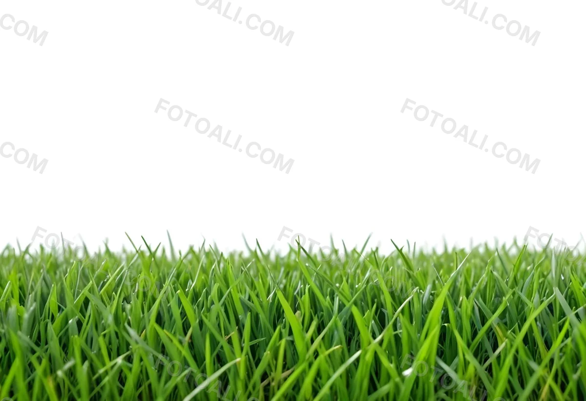 Green Grass Field With A White Background Vibrant Colors Close Up Shot Natural Light Clear Focus Fresh And Lush Appearance Well Maintained Lawn 6 B1d1
