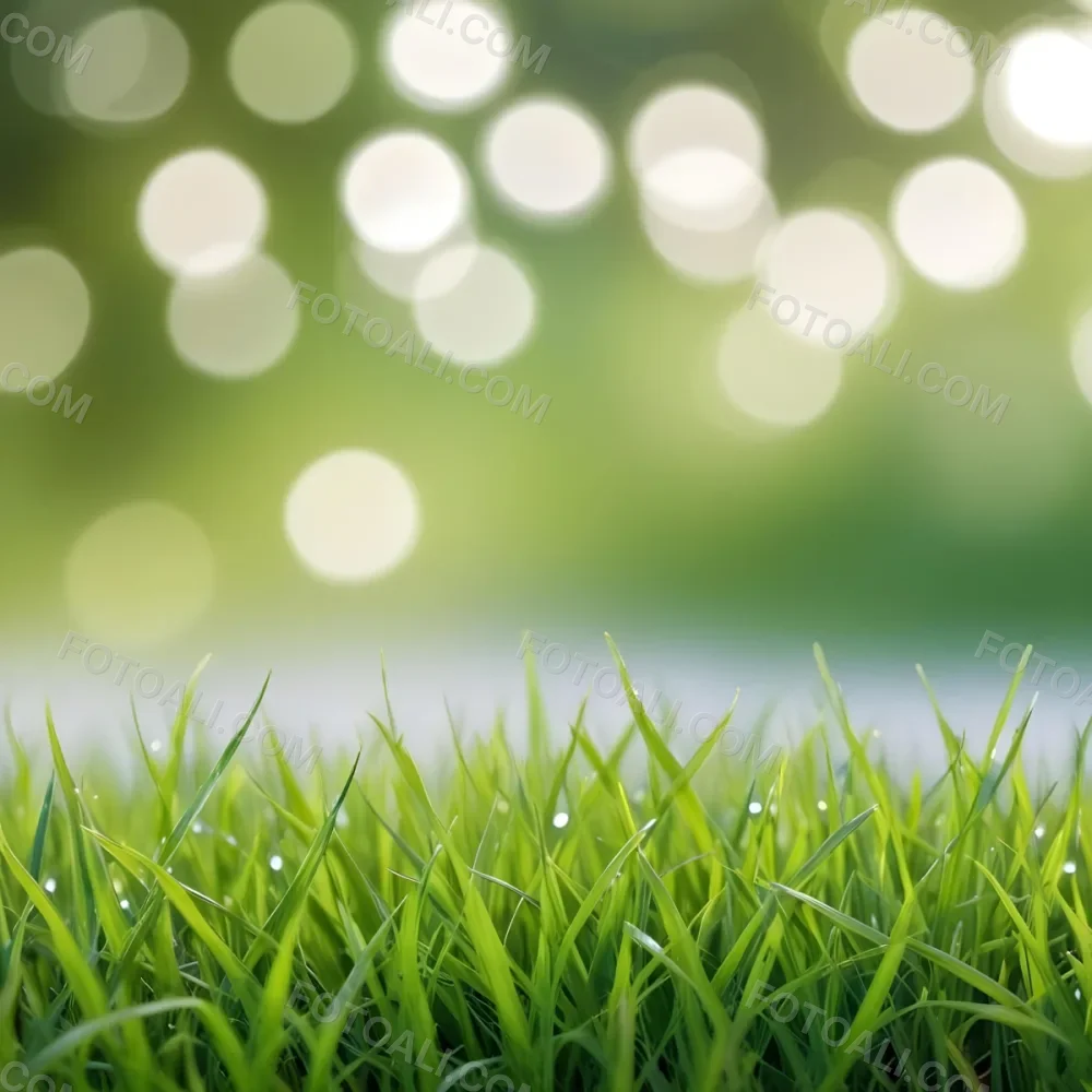 Green Grass In The Foreground With A Blurred Background Of Green And White Bokeh Nature Outdoors 12 Fe7a