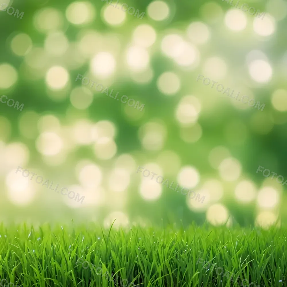 Green Grass In The Foreground With A Blurred Background Of Green And White Bokeh Nature Outdoors 20 Da97