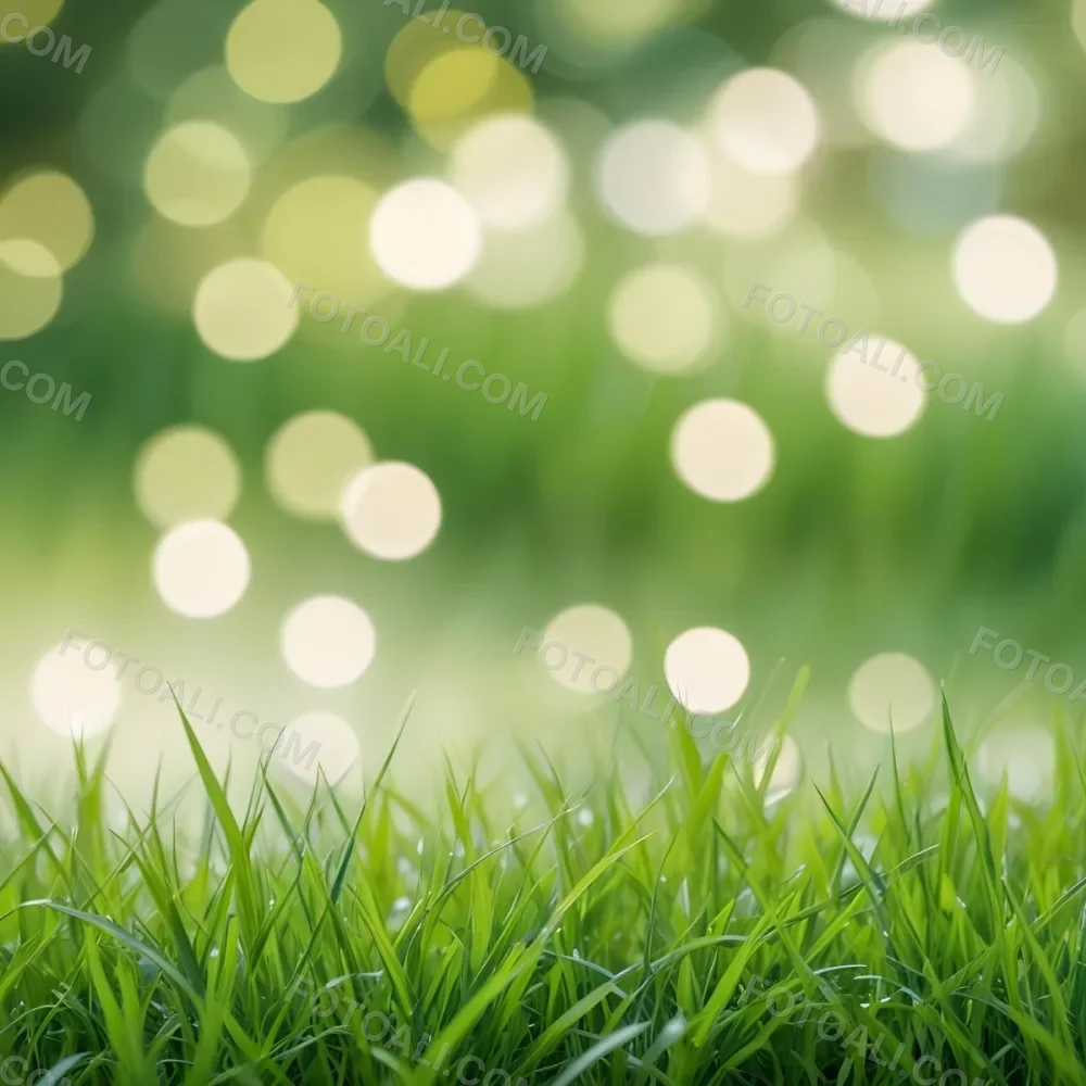Green Grass In The Foreground With A Blurred Background Of Green And White Bokeh Nature Outdoors 38 3ed7