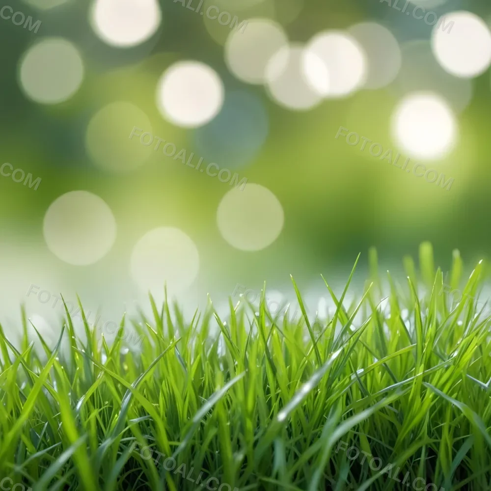 Green Grass In The Foreground With A Blurred Background Of Green And White Bokeh Nature Outdoors 46 C7d5