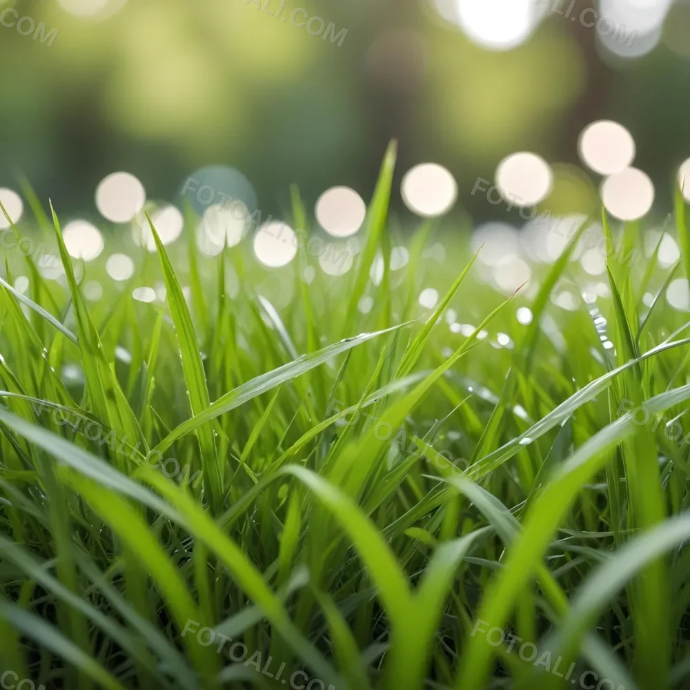 Green Grass In The Foreground With A Blurred Background Of Green And White Bokeh Nature Outdoors 47 768f