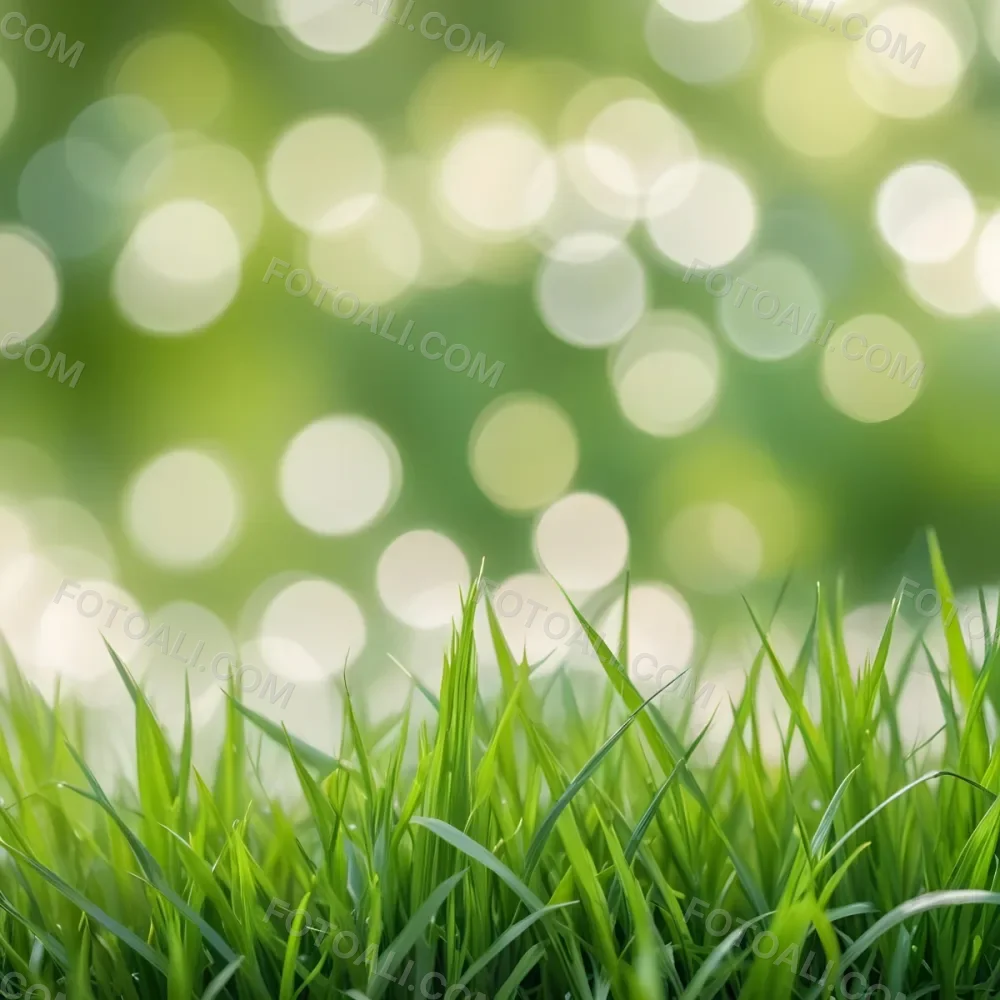 Green Grass In The Foreground With A Blurred Background Of Green And White Bokeh Nature Outdoors 7 5f2a