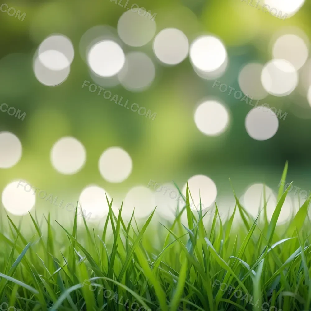 Green Grass In The Foreground With A Blurred Background Of Green And White Bokeh Nature Outdoors 8 Bd80