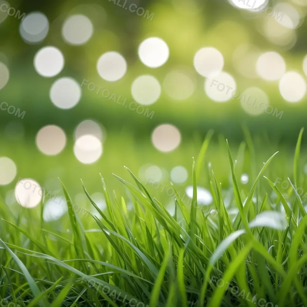 Green Grass In The Foreground With A Blurred Background Of Green And White Bokeh Nature Outdoors 8 C9bc