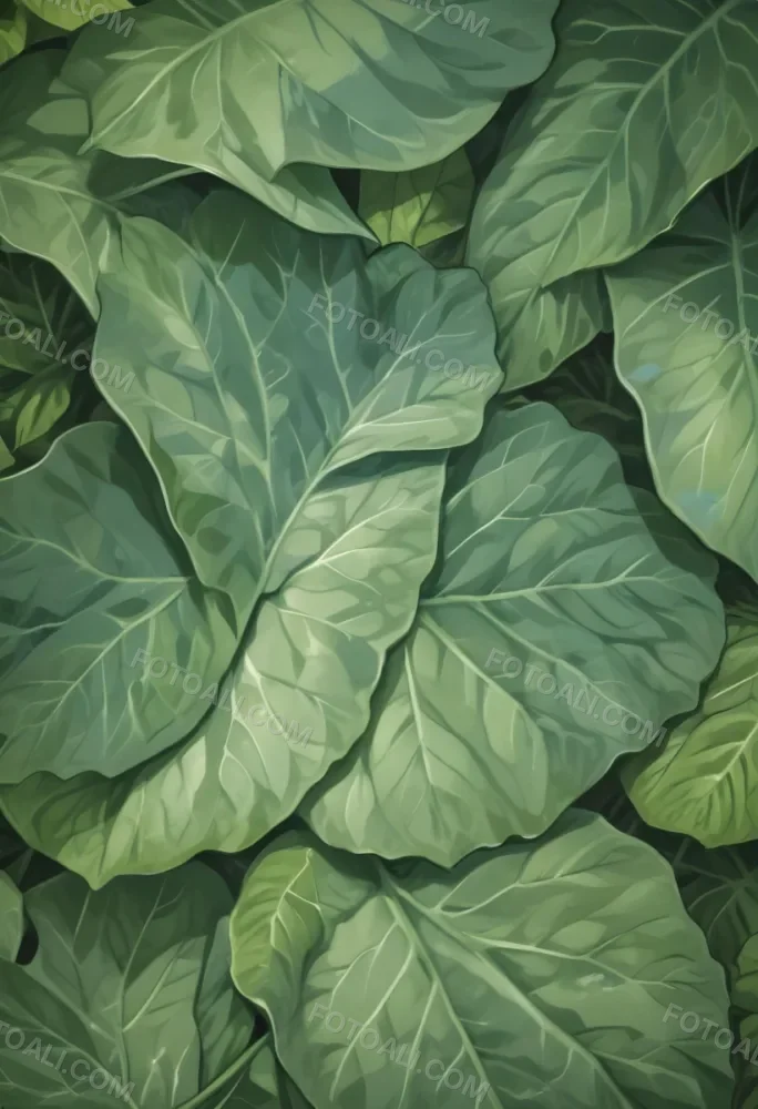 Green Leaves Close Up View Of The Texture And Patterns Of Large Lush Green Leaves With Sunlight Highlighting The Details Against A Blurred Background 21 9e23