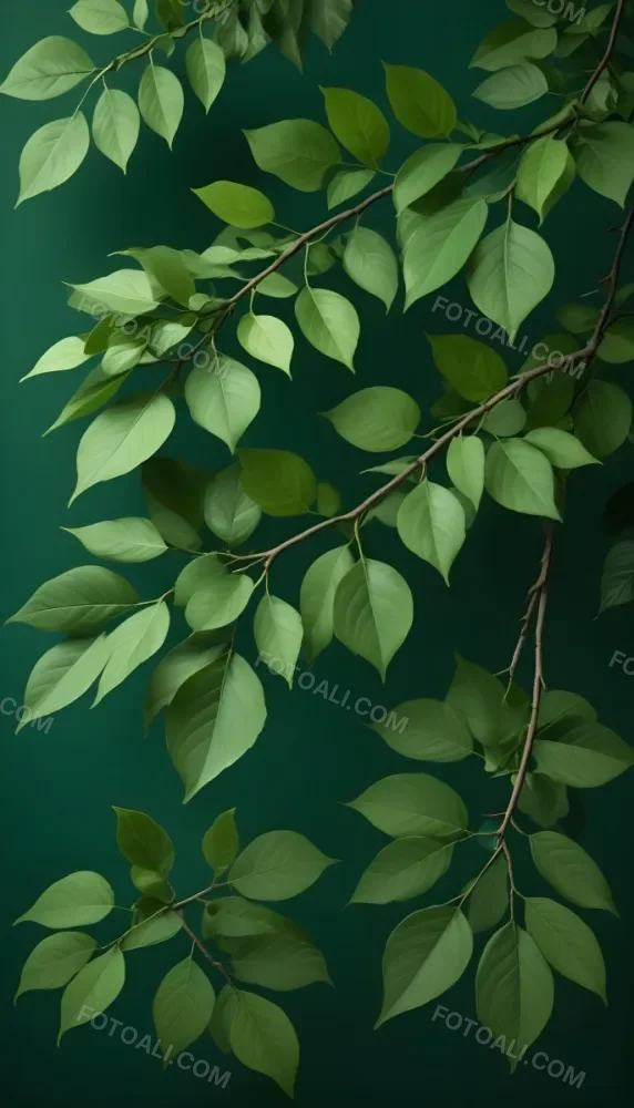Green Leaves On A Branch With Varying Shades Of Green And Different Leaf Shapes And Sizes 13 B2f6