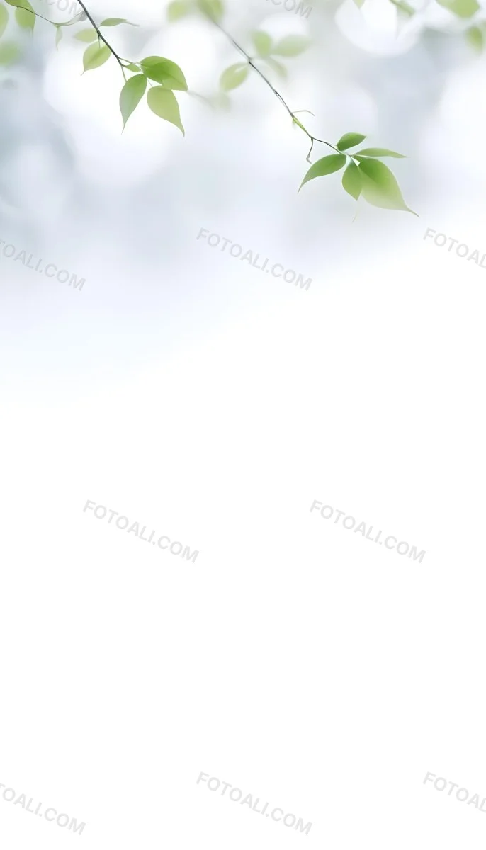 Green Leaves With Blurred Background 5 A020