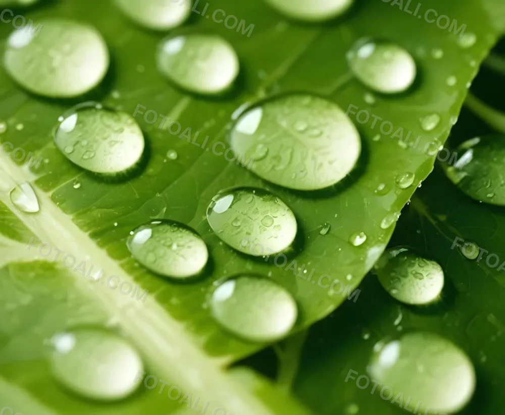Green Leaves With Water Droplets 11 3ea3