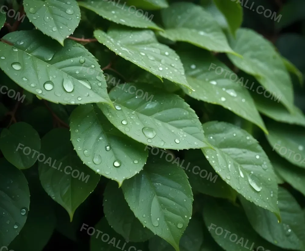 Green Leaves With Water Droplets 2 6b44